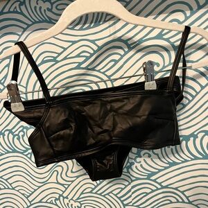 Faux Leather Bikini